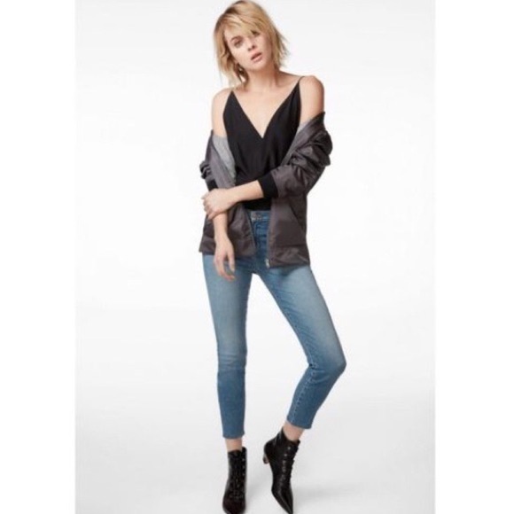 NWT J Brand Alana High Rise Crop Skinny Jeans Delphi Fabric Denim Raw hem, sz 26 - Picture 5 of 16